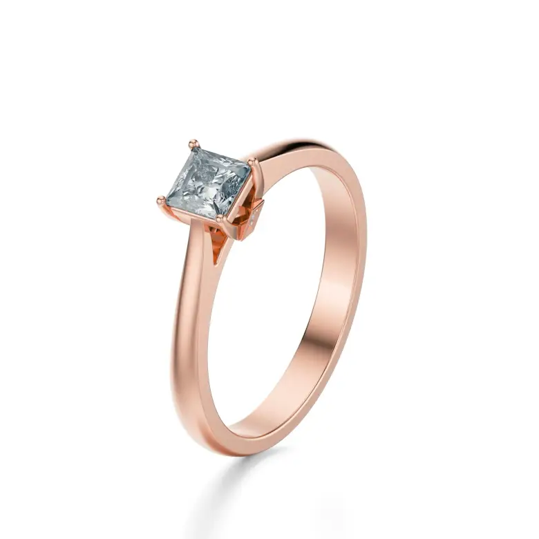 Pierścionek z różowego złota z diamentami AJPZ_080